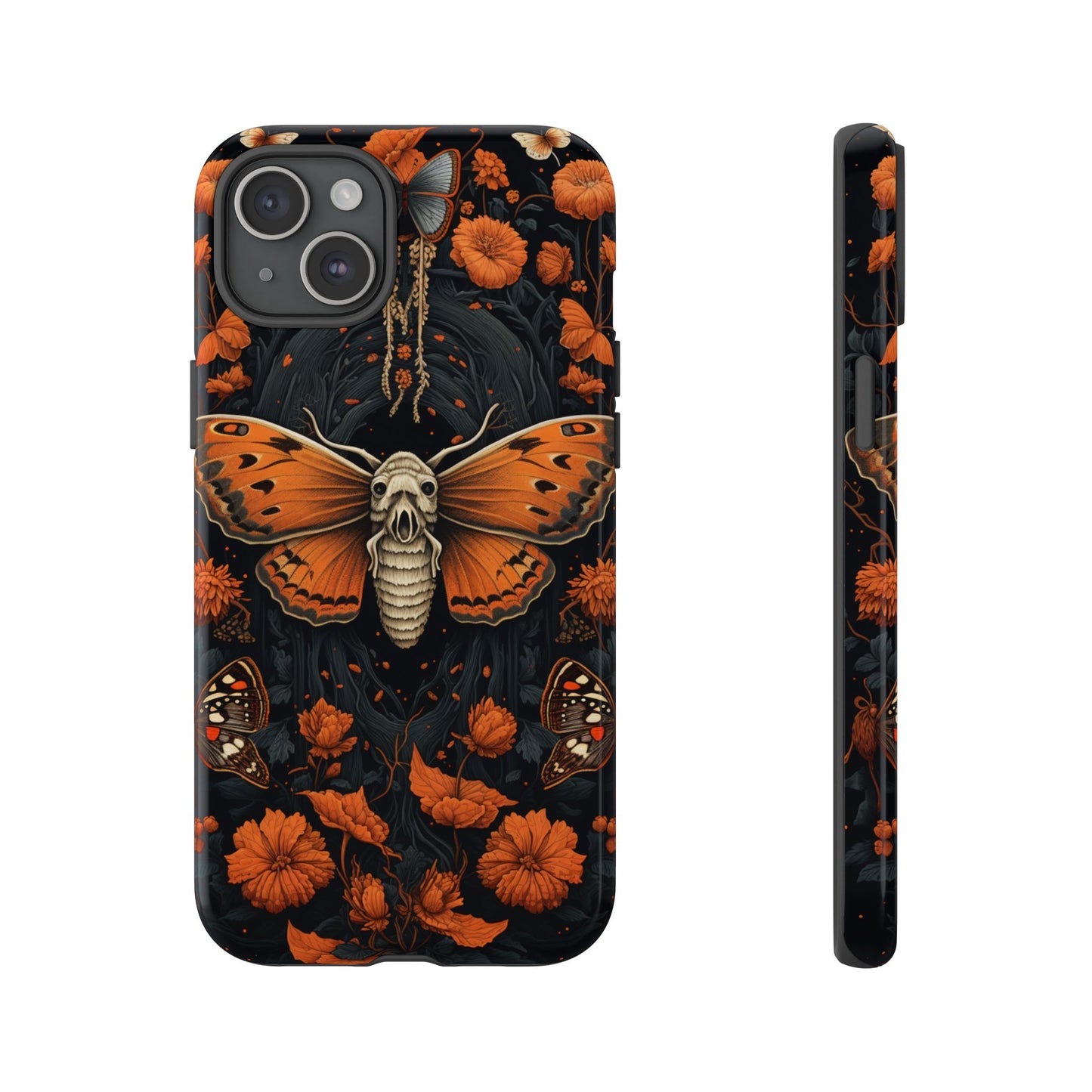 Eerie Elegance Halloween Goth Moth Phone Cover