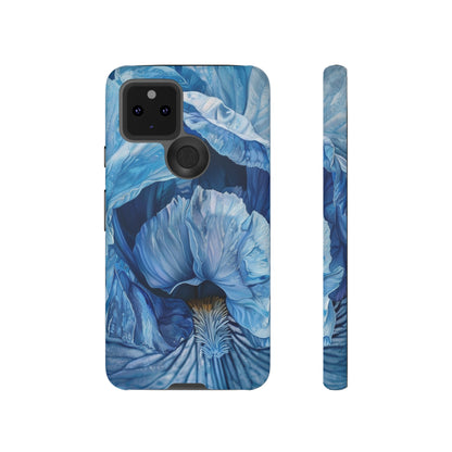 Floral Blue Iris Oil Painting Flower Phone Case