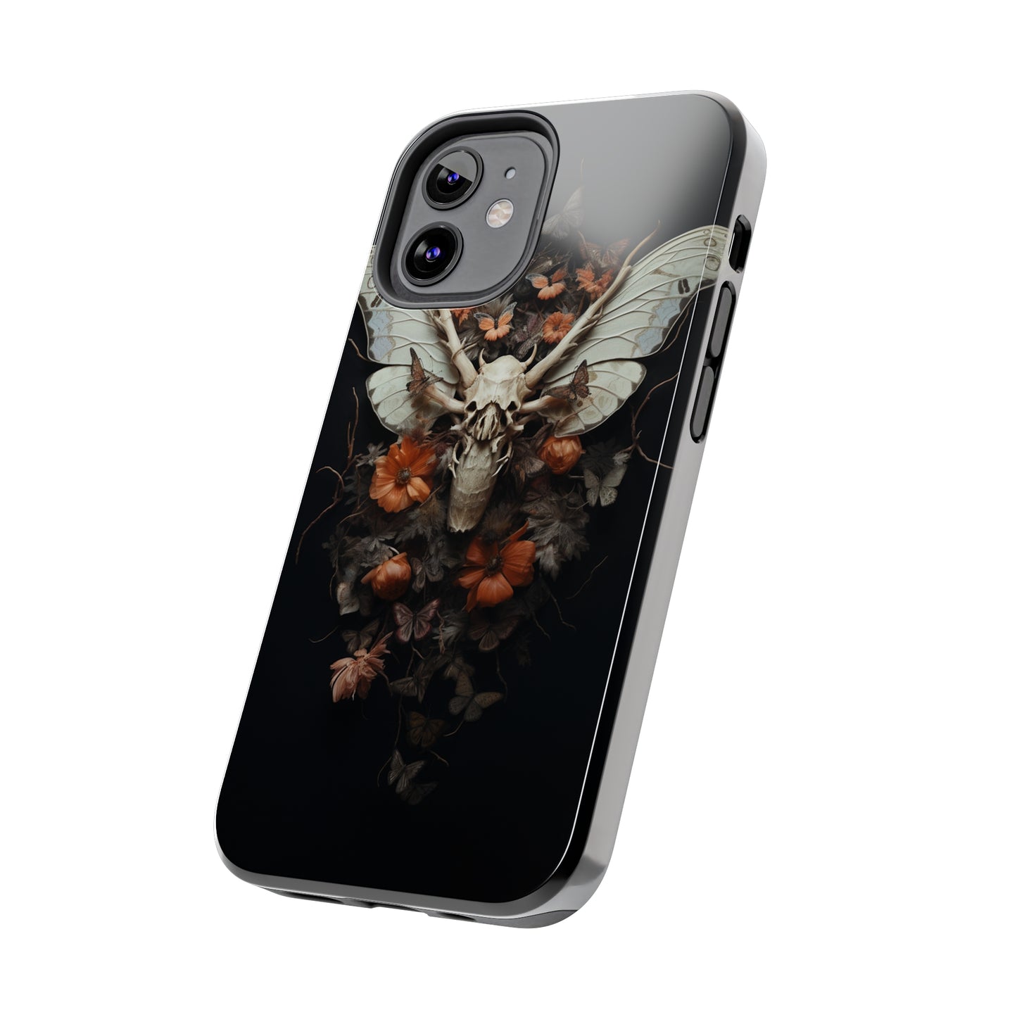 Deadhead Moth Gothic Dark Academia iPhone Case | Spooky Skull Mysterious Elegance