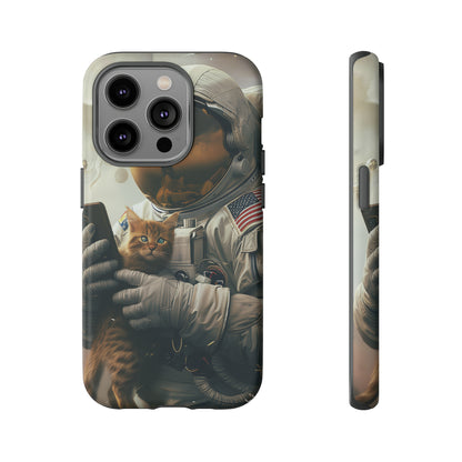 The Astronaut and the Cat Phone Case