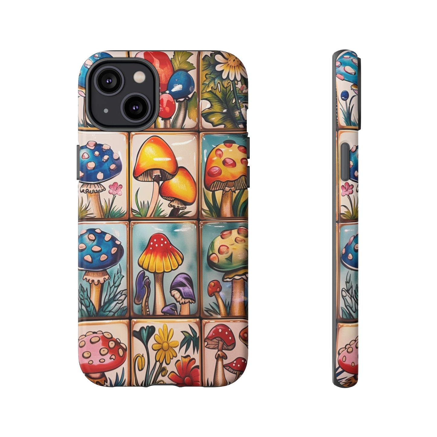 Trippy Magic Mushroom Tile  Abstract Art Phone Case