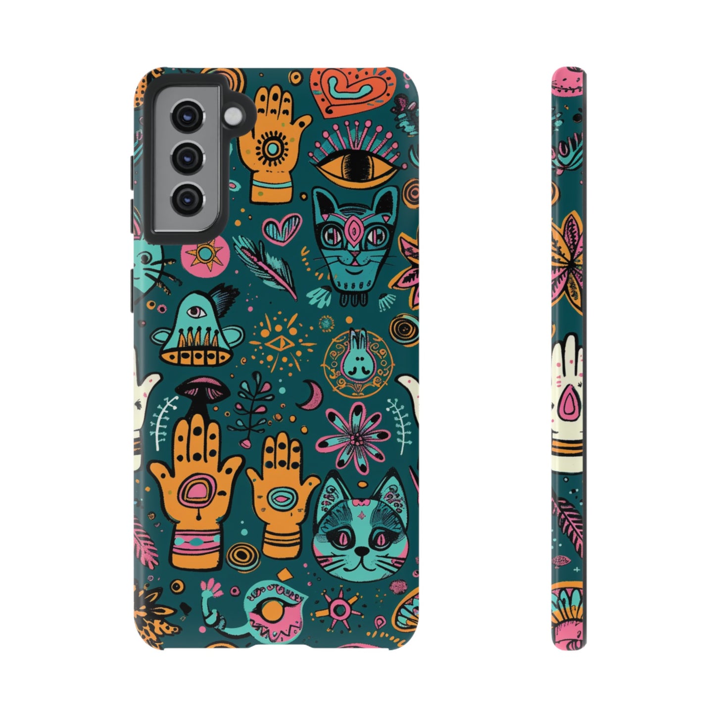 Kabbalistic Kitty Talisman Collage Phone Case