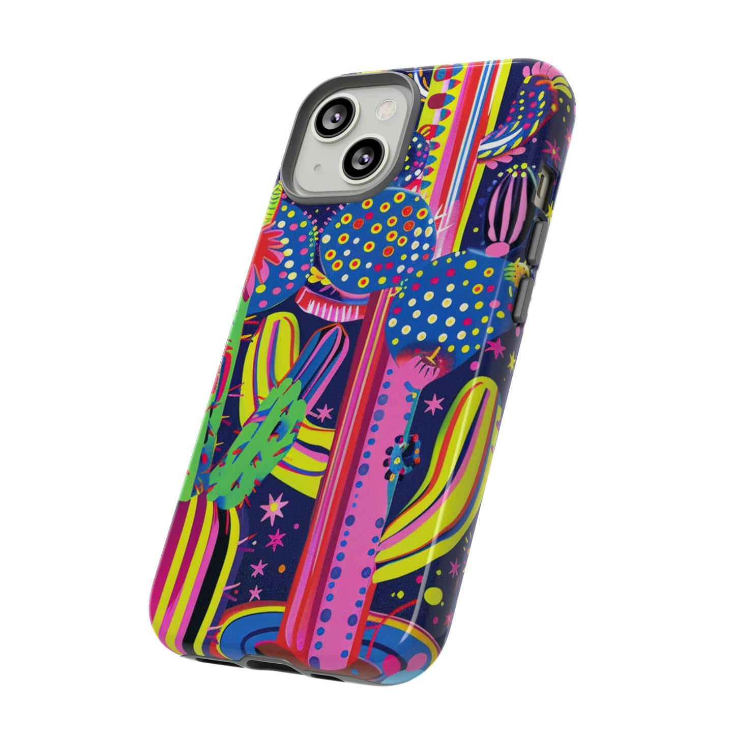 Retro 1960s Psychedelic Cactus Flowers Phone Case