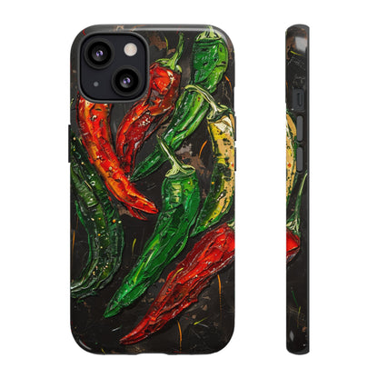 Green and Red Chili Peppers Phone Case