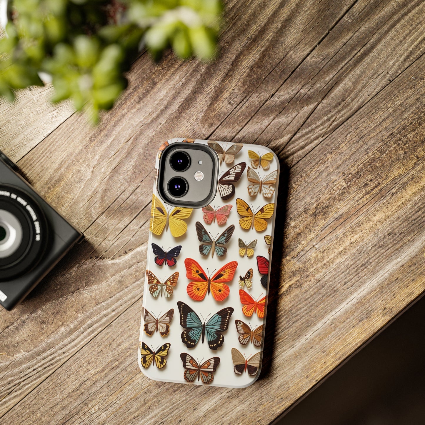 Elegant Embroidery: Delicate Butterfly iPhone Case – Crafted with Precision