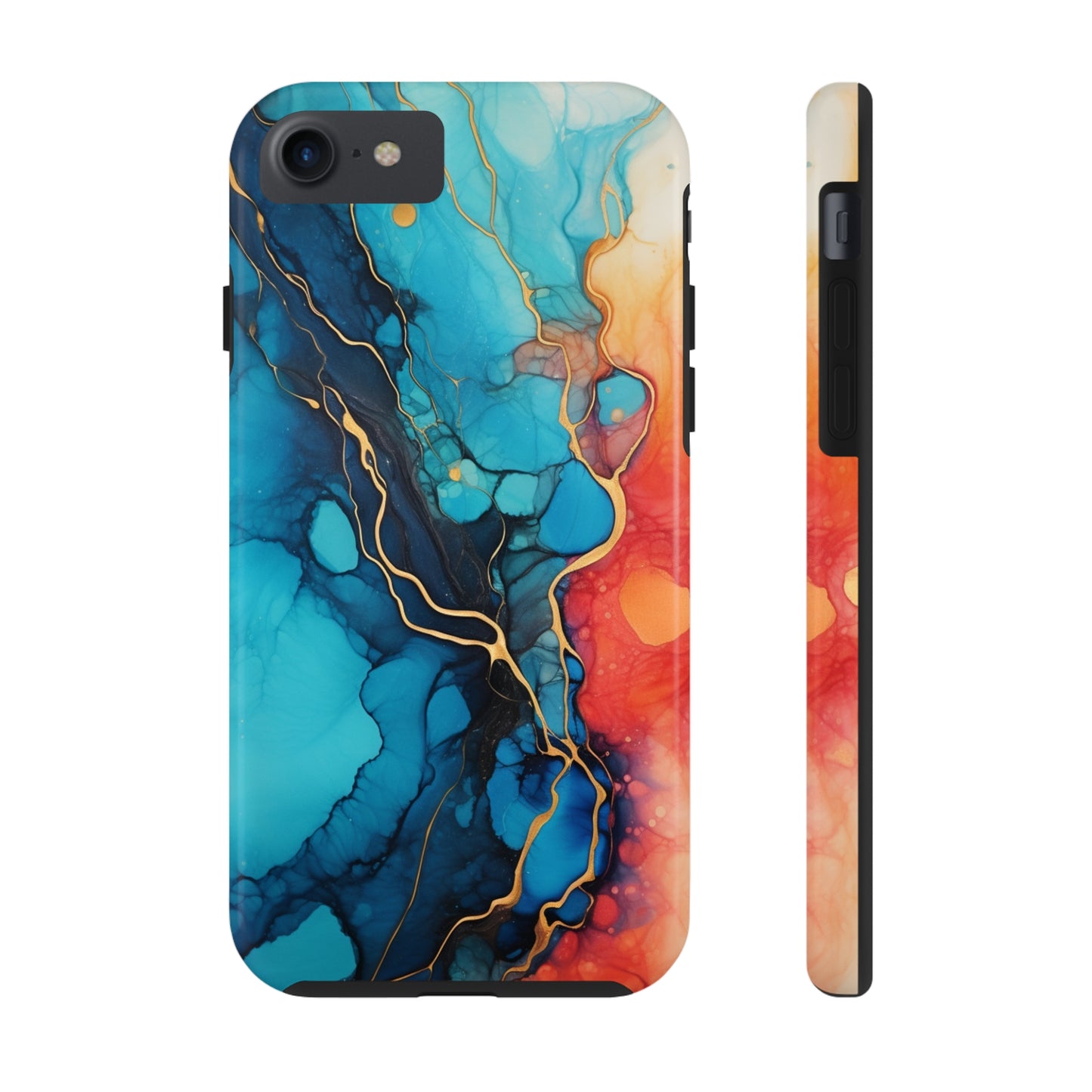 Marbled Watercolor iPhone Case | Embrace the Mesmerizing Multicolor Art