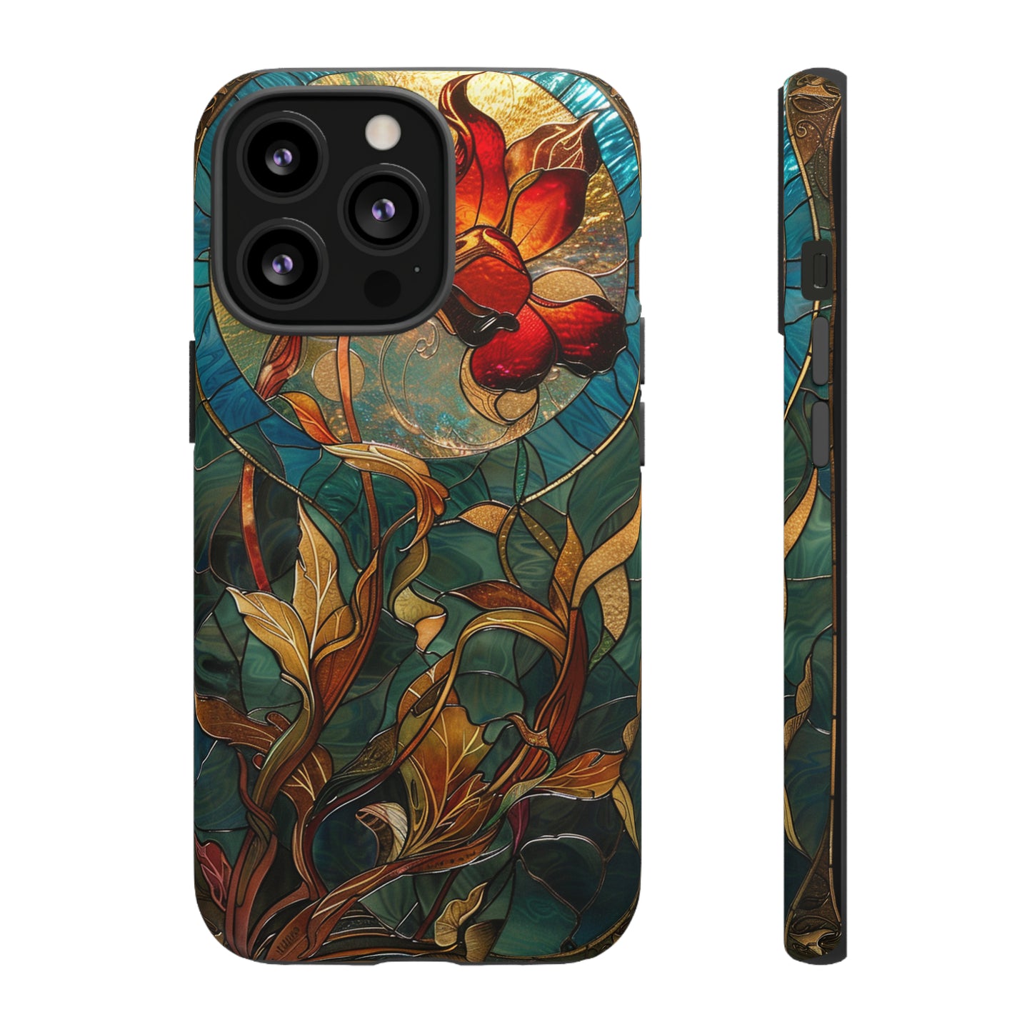 Art Nouveau Floral Full Moon Phone Case