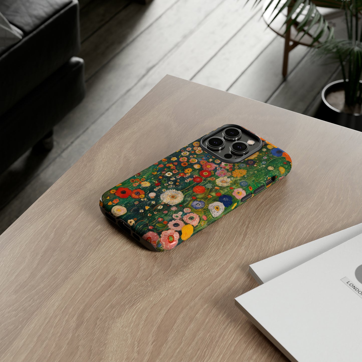 Gustav Klimt Style Flower Garden Painting Phone Case