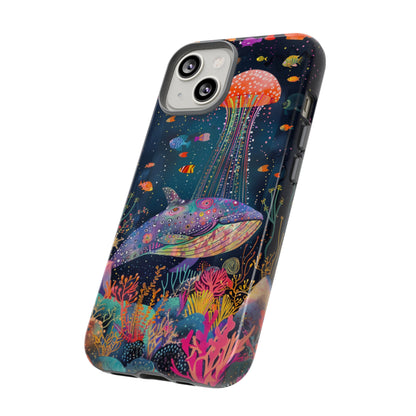 Whale shark and manta ray phone case for iPhone 15