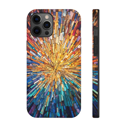 Stained Glass Sunburst Magic Tough iPhone Case | Embrace Vibrant Style and Reliable Protection