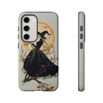 Halloween Witch Autumn iPhone Case, Embroidered Style