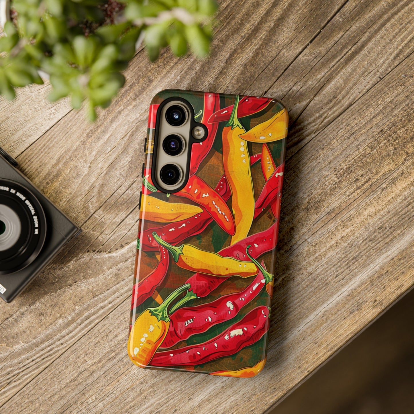 Yellow and Red Chili Peppers Phone Case