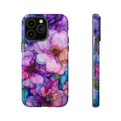 Purple Flower Stained Glass Phone Case