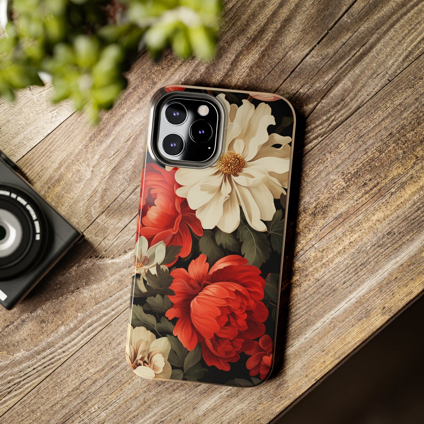 Vintage Floral Aesthetic Phone Tough Case Antique Print for iPhone 14 11 Pro 12 13 XR XS X 7+ 8 Boho Nature Flowers Cottage Core