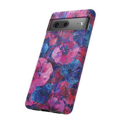 Magenta and Blue Color Floral Explosion Phone Case