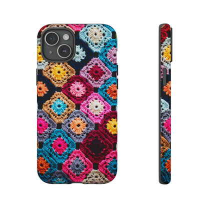 Vintage Floral Crochet Blanket Knit Look Phone Case