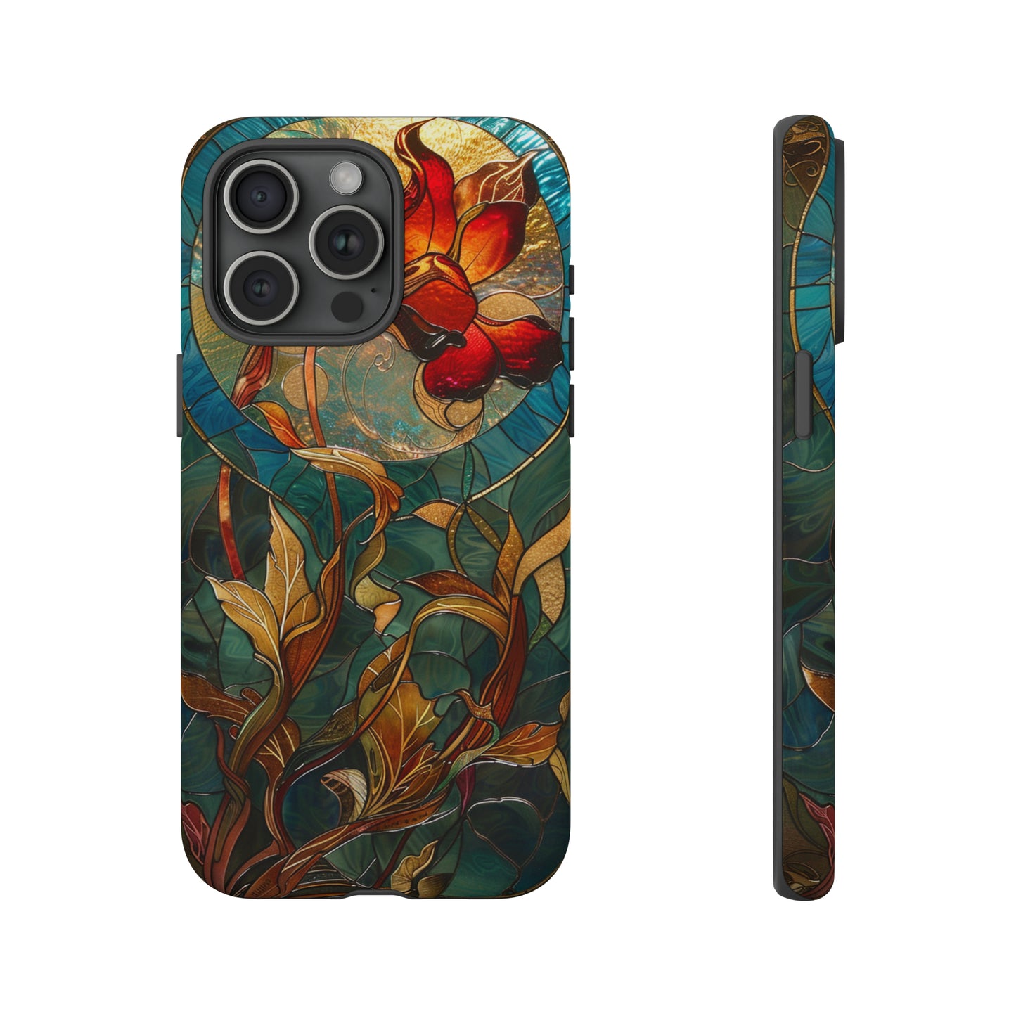 Art Nouveau Floral Full Moon Phone Case