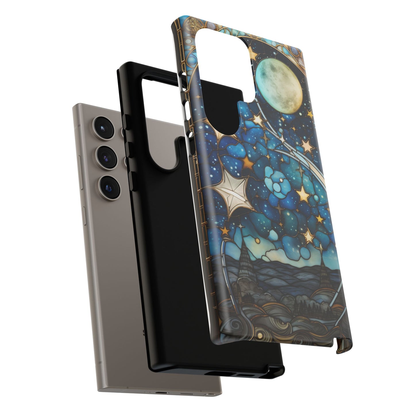 Boho Starry Night Stained Glass Artistry Phone Cover