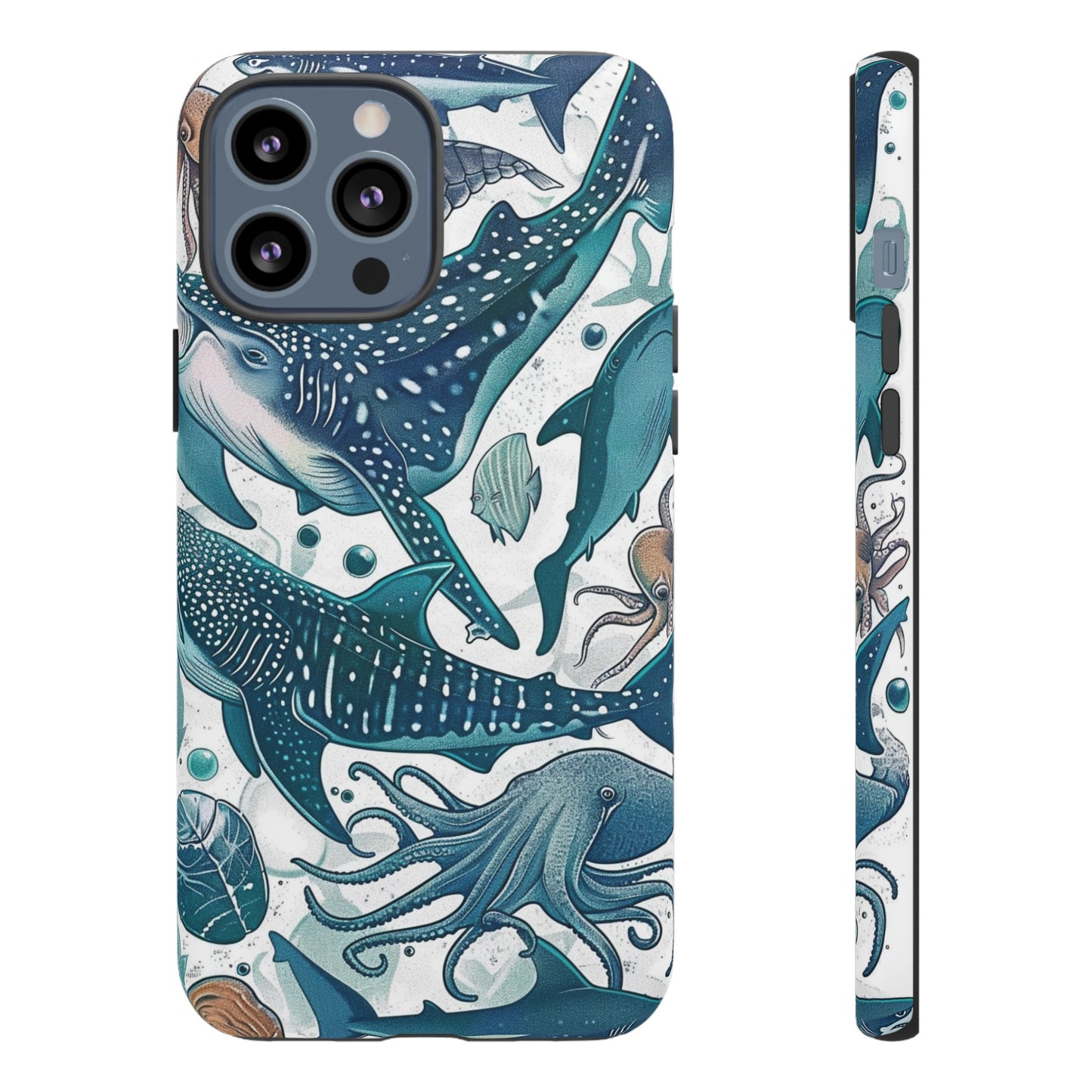 Undersea World Shark, Turtle, Manta Ray Phone Case