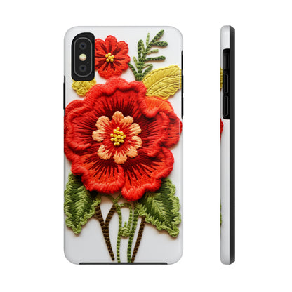 Floral Embroidery iPhone Case