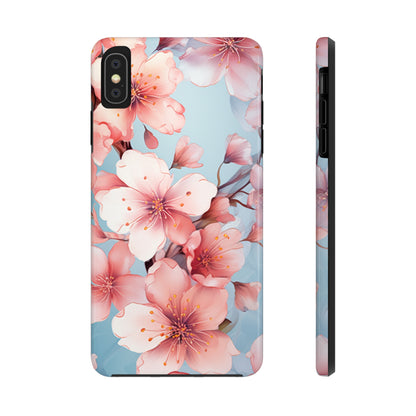 Pretty in Pink Flowers Tough iPhone Case | Floral Phone Cover