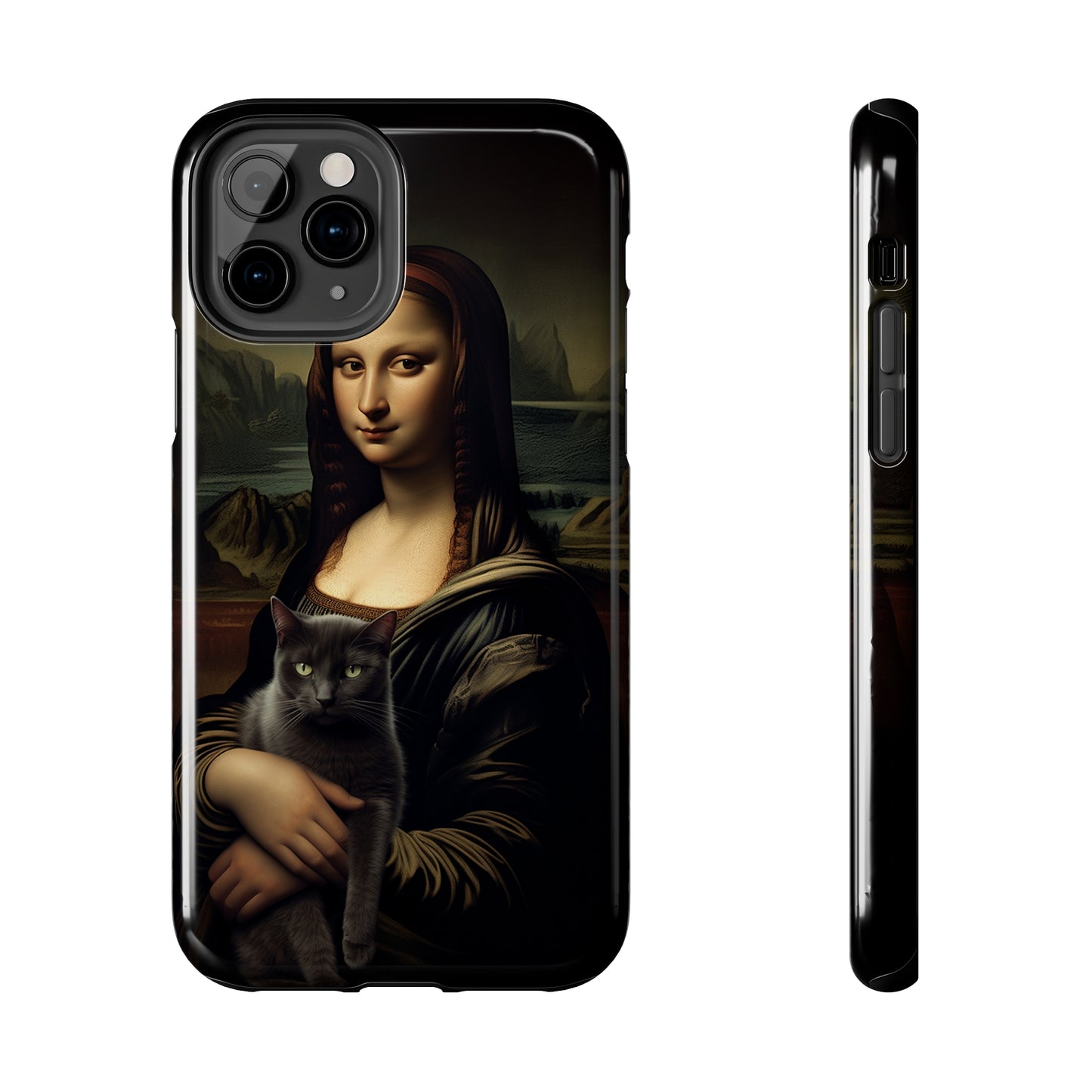 Mona Lisa with Cat iPhone Case | Art Phone Cases