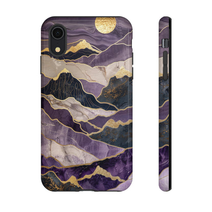 Abstract Purple Gold Mountain Phone Case