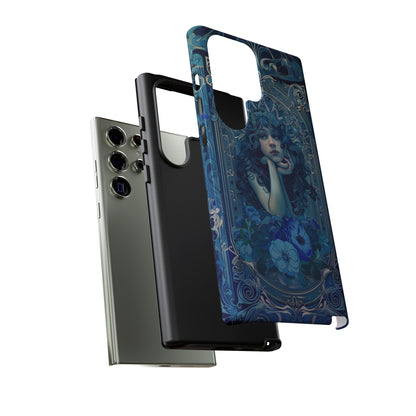 Blue Floral Art Nouveau Style Phone Case