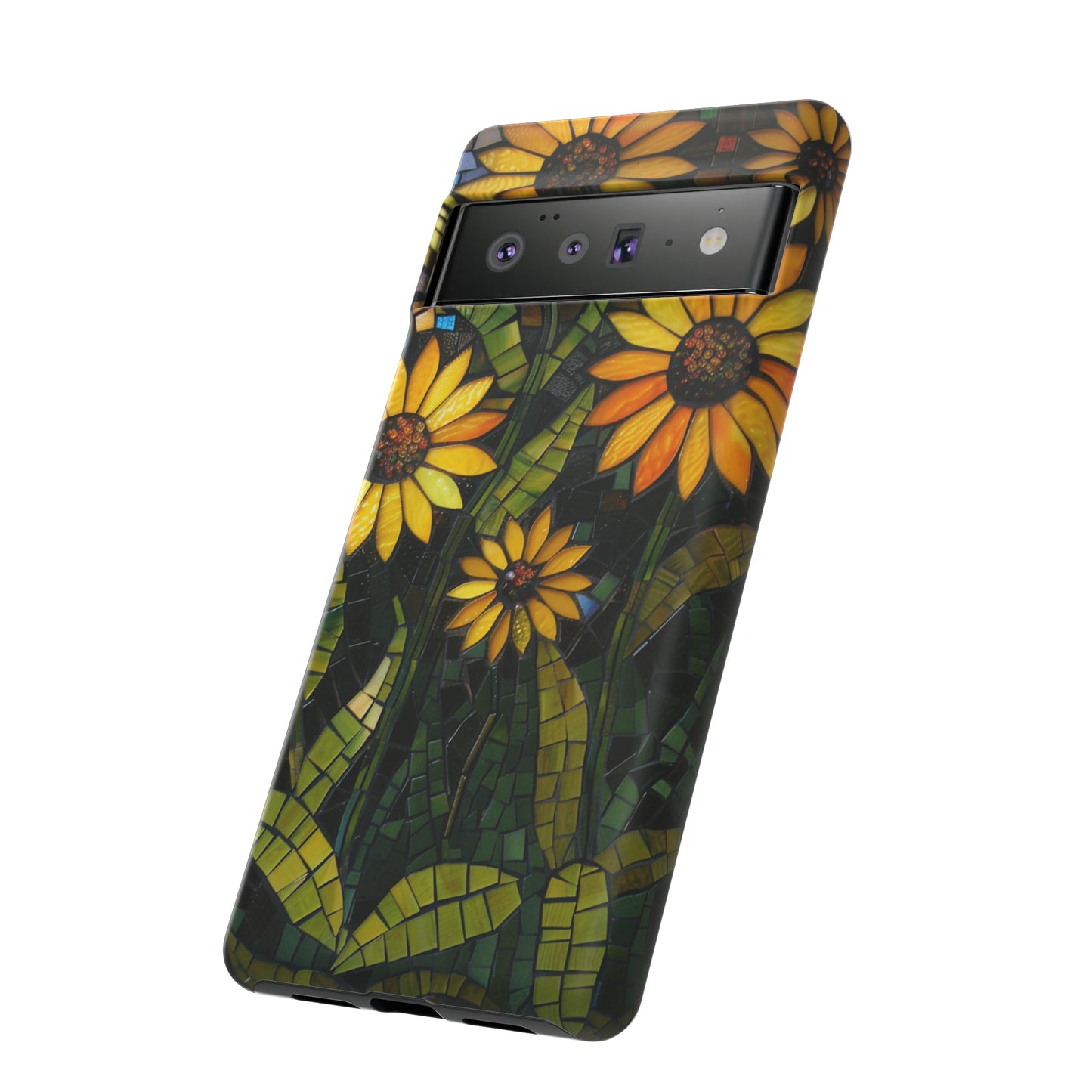 Yellow and Gold Daisy Mosaic Stained Glass Phone Case