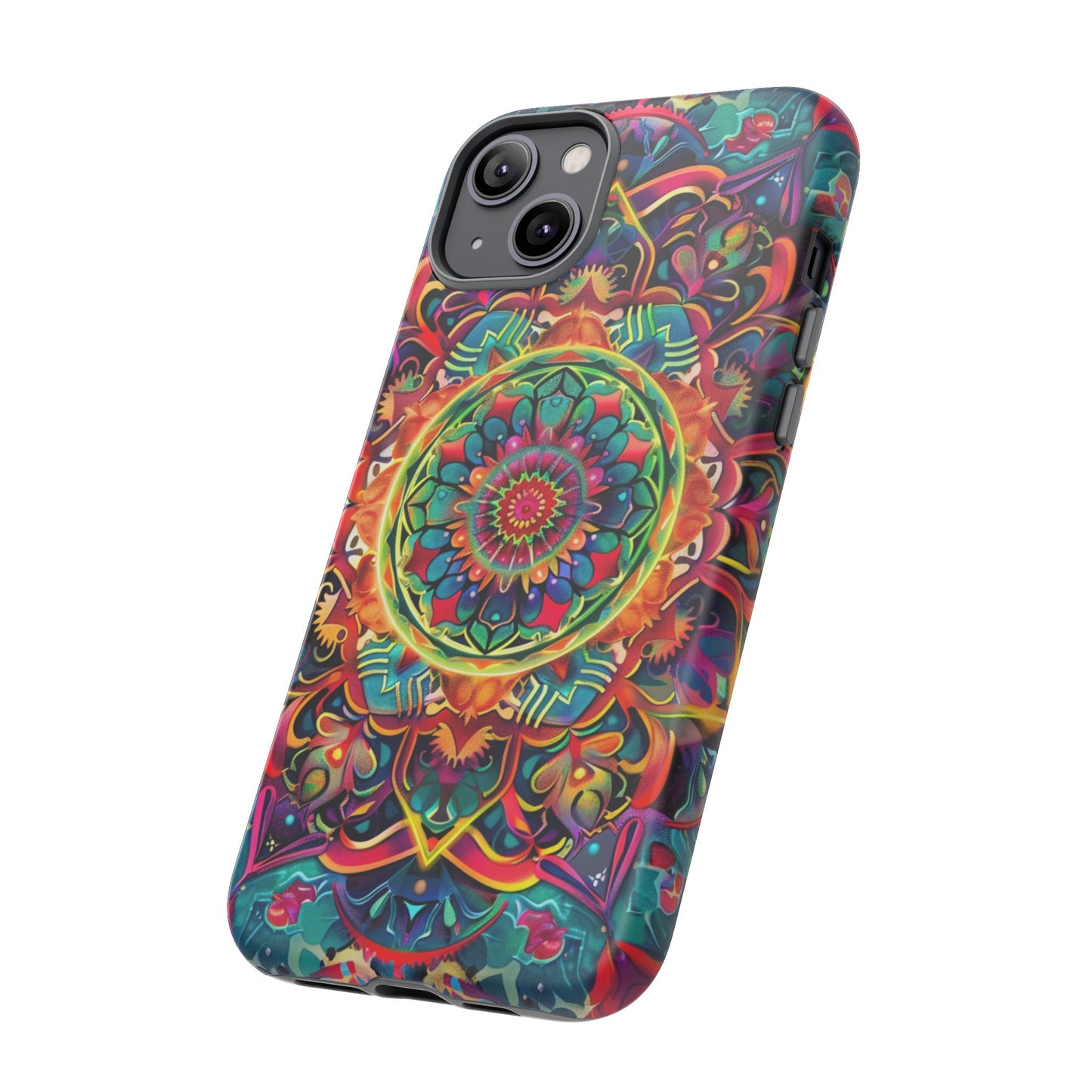 Cosmic Stained Glass Mandala Phone Case