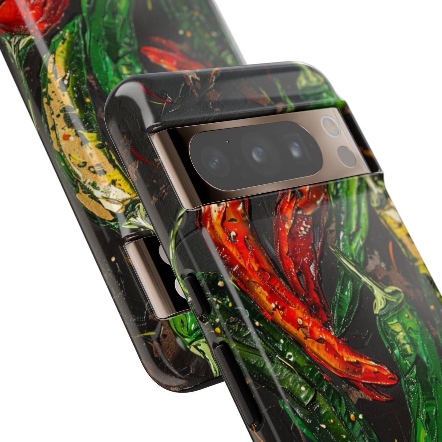 Green and Red Chili Peppers Phone Case