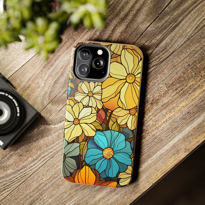 Kaleidoscopic Elegance: Stained Glass Vintage Floral iPhone Case – Timeless Beauty Illuminated