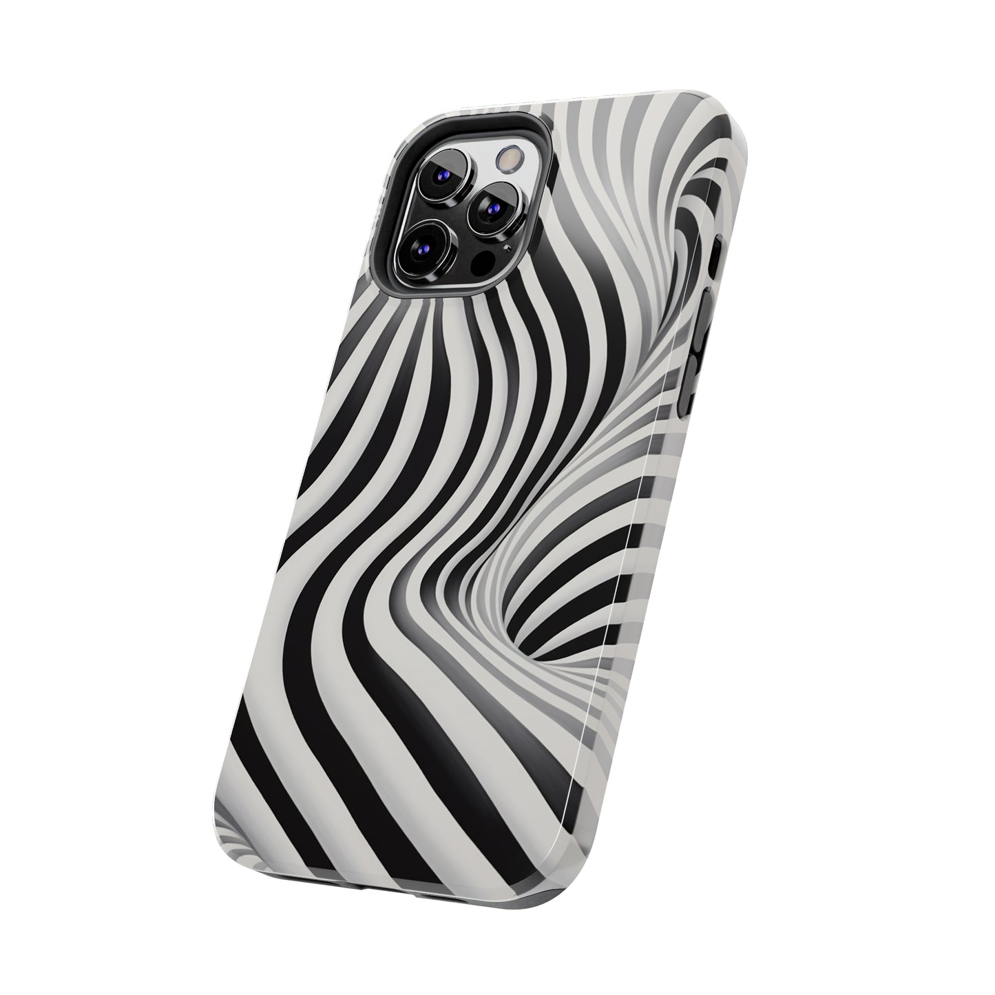 Twist Your Perception: Optical Illusion Tough Case for Apple iPhone Models – Where Art Meets Function