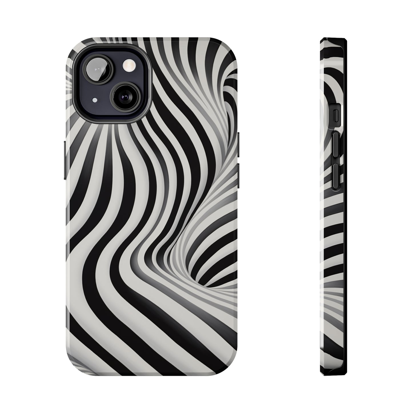 Twist Your Perception: Optical Illusion Tough Case for Apple iPhone Models – Where Art Meets Function