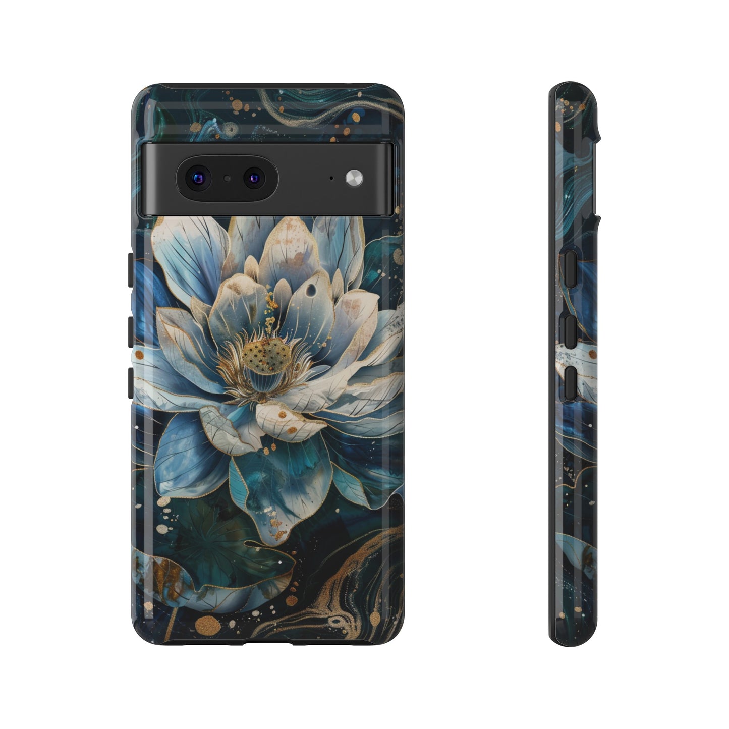 Zen Stained Glass Lotus Floral Design Phone Case