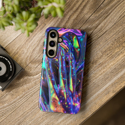 Marbled opalescent Holographic Print Phone Case