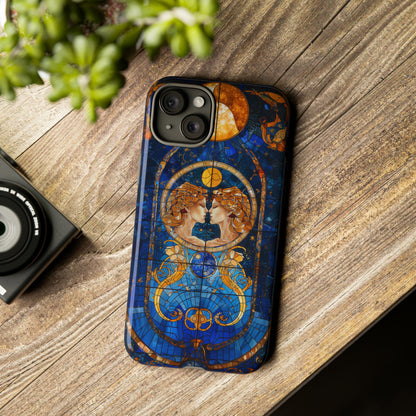 Gemini Astrology Stained Glass Phone Case