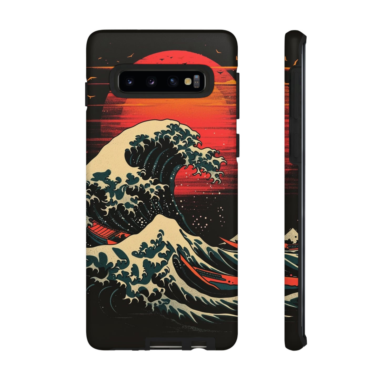 Great Wave off Kanagawa Retro Sunset