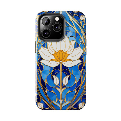 Art Deco Stained Glass iPhone Case | Vintage Floral Glamour, iPhone Case for Models 11 through 14 Pro Max