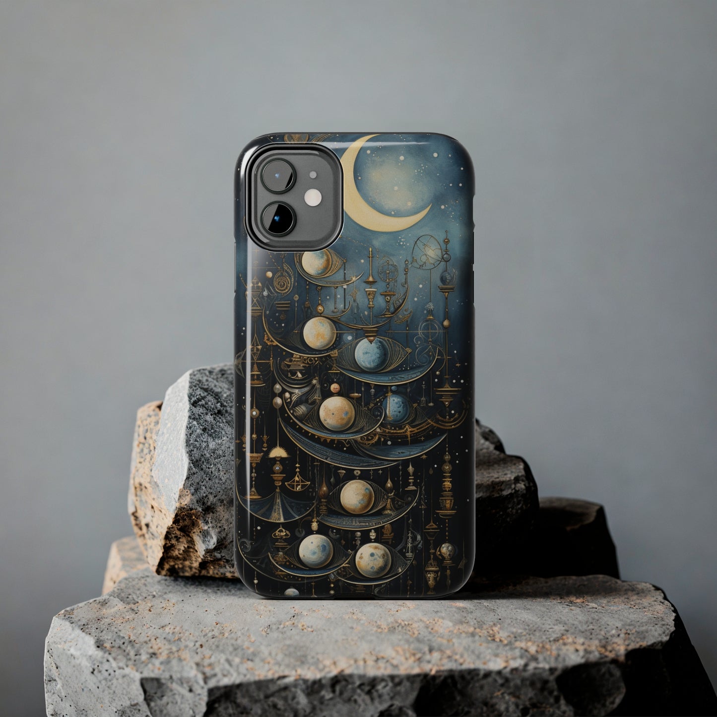 Esoteric Art Nouveau Moon Phases iPhone Case | Embrace the Mystical Beauty of Lunar Transitions