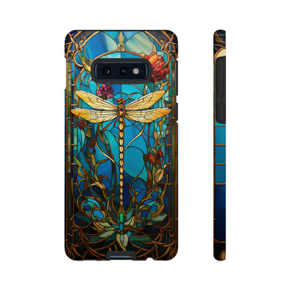 Vintage Art Nouveau Stained Glass Dragonfly Phone Case