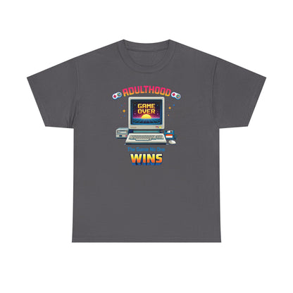 Adulthood Arcade Game No One Wins T Shirt Retro Gaming Humor Tee