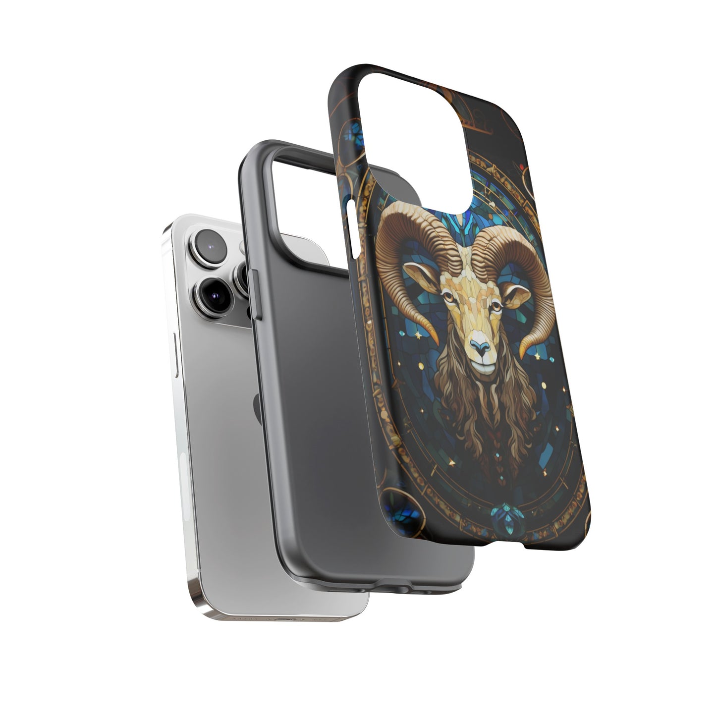 Aries Astrology Stained Glass Design Phone Case