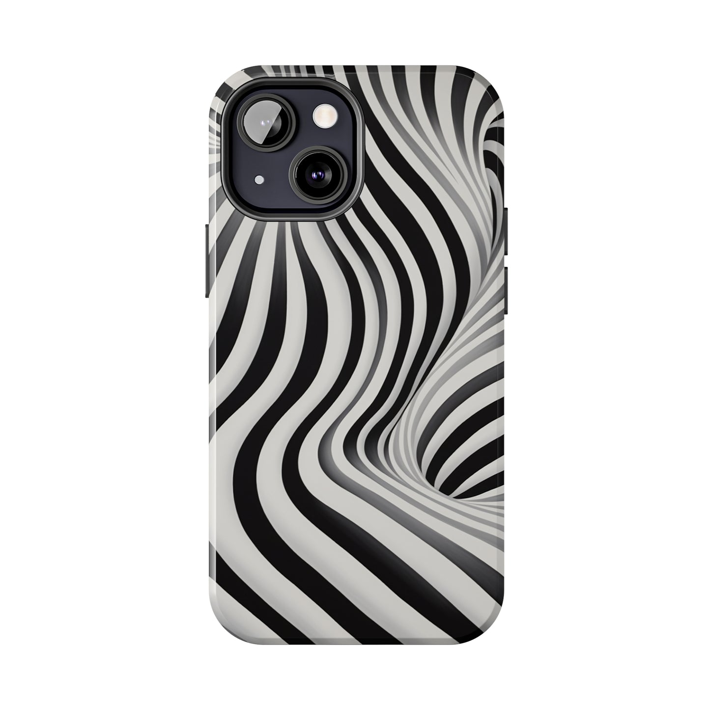 Twist Your Perception: Optical Illusion Tough Case for Apple iPhone Models – Where Art Meets Function