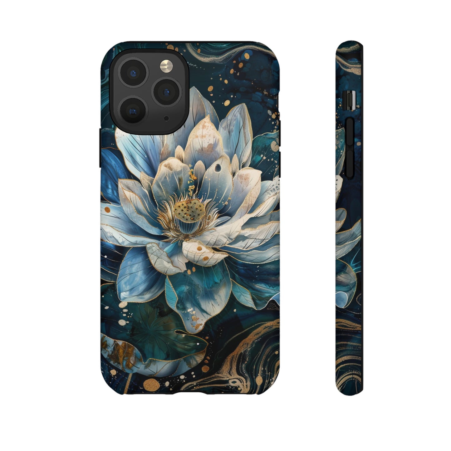 Zen Stained Glass Lotus Floral Design Phone Case