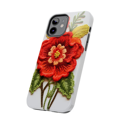 Floral Embroidery iPhone Case