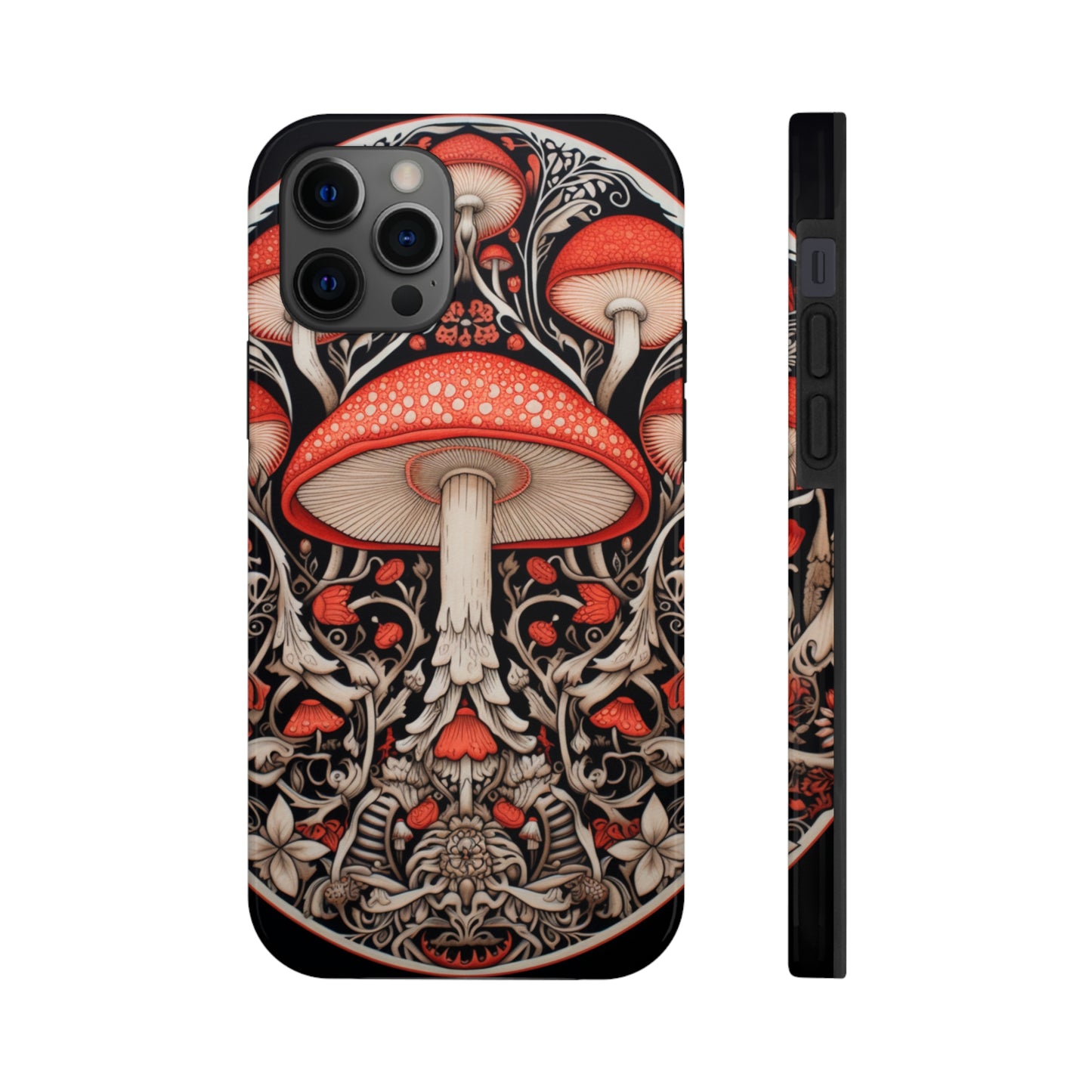 Mystical Mushroom Mandala Tough iPhone Case | Psychedelic Phone Cover