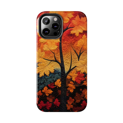 Autumn Forest Embroidered iPhone Case