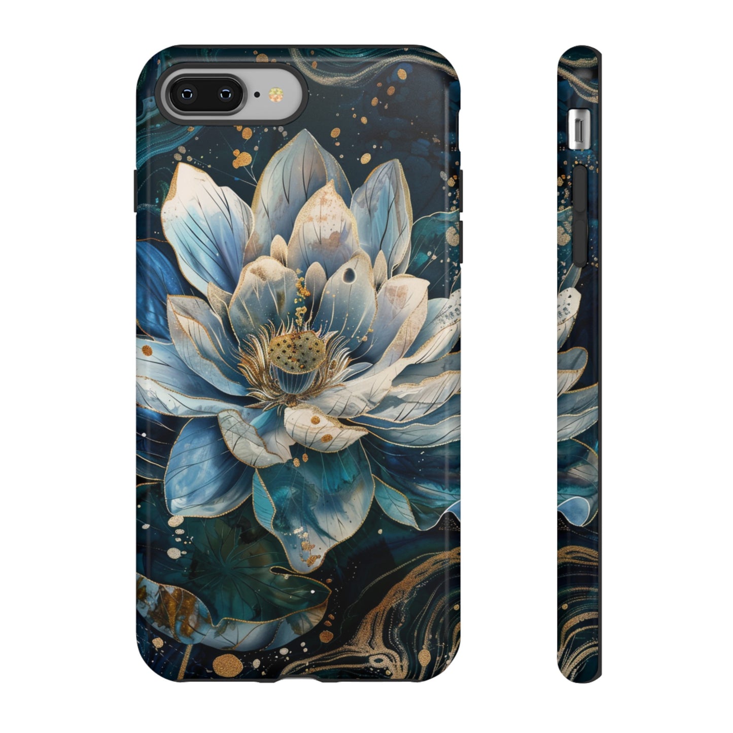 Zen Stained Glass Lotus Floral Design Phone Case