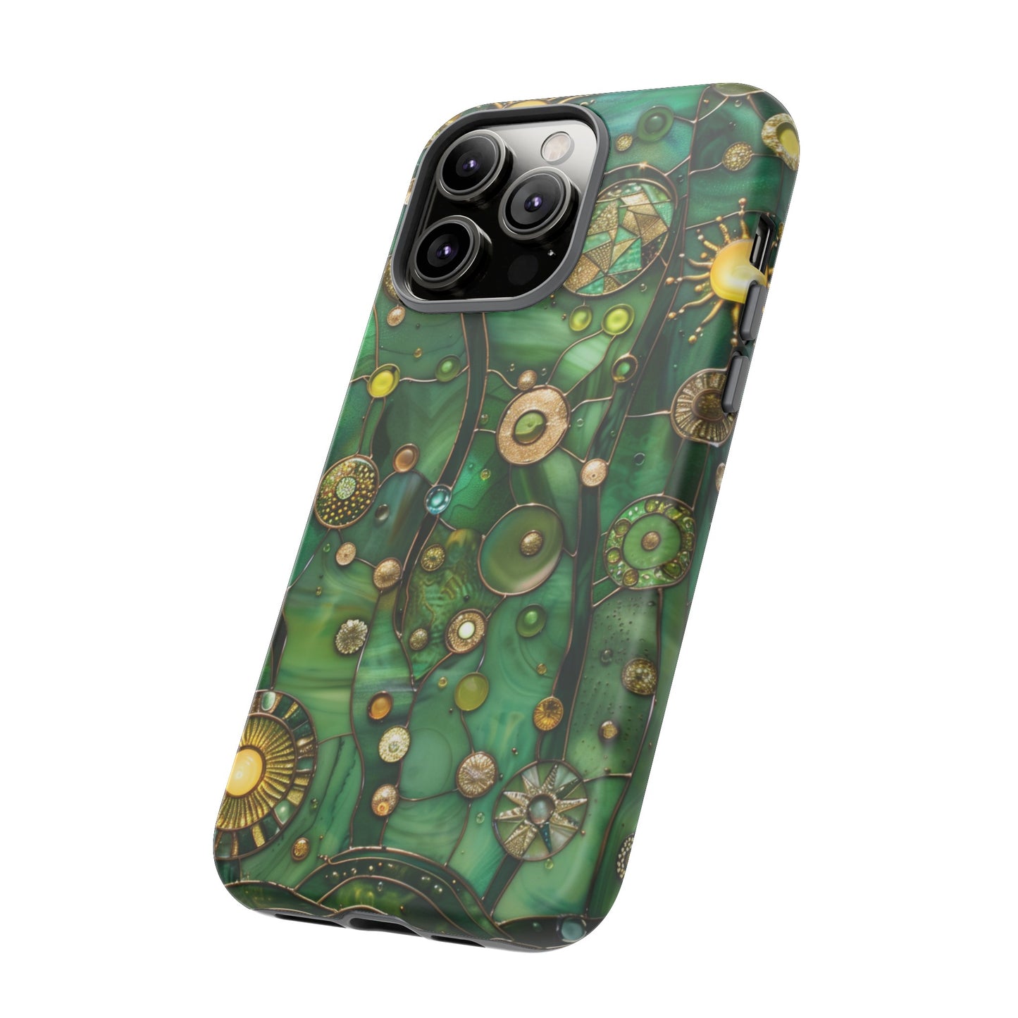 Green Celestial Stained Glass Mosaic Phone Case